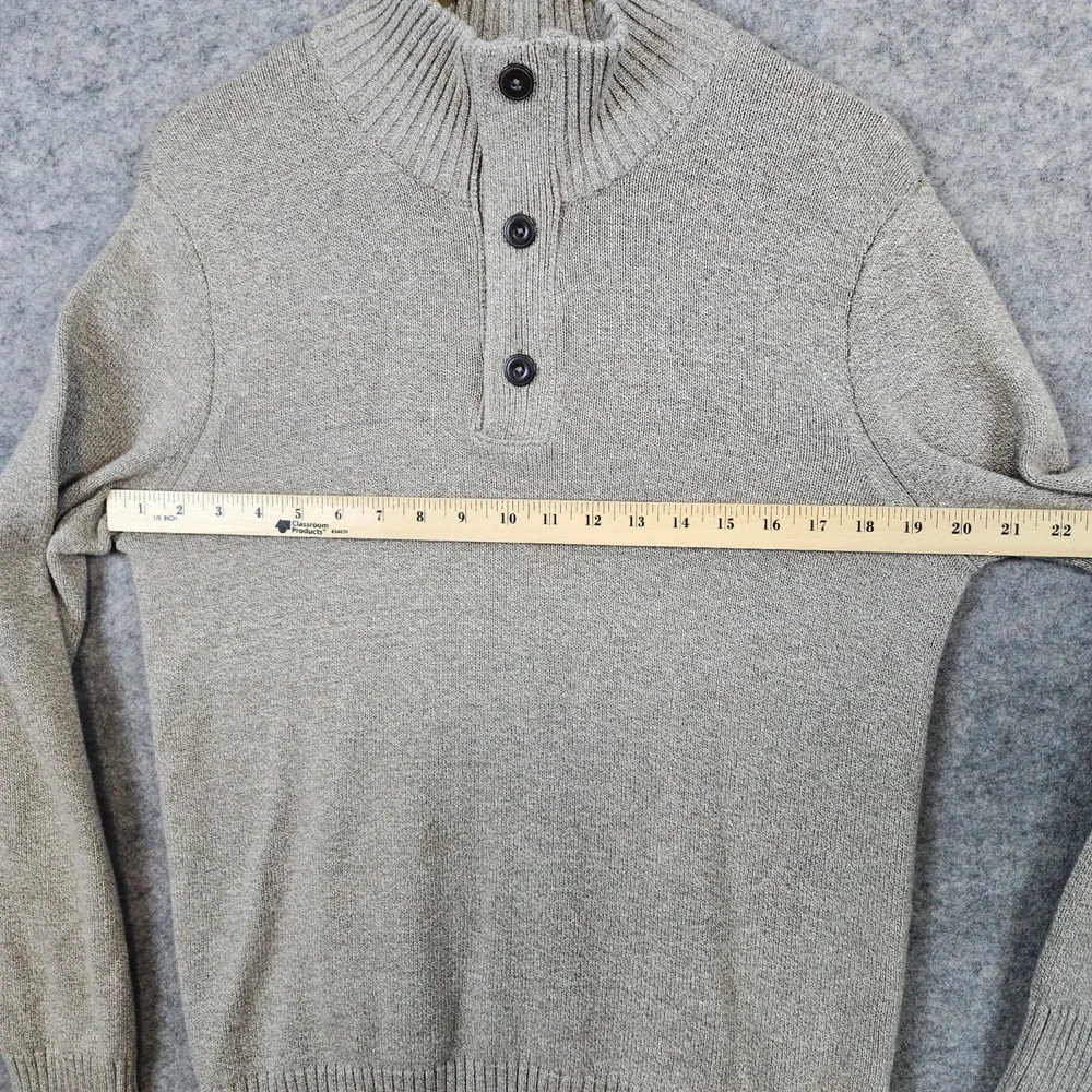 American Eagle Outfitters Men's Beige‎ Sweater Size M Athletic Fit Zip/Button